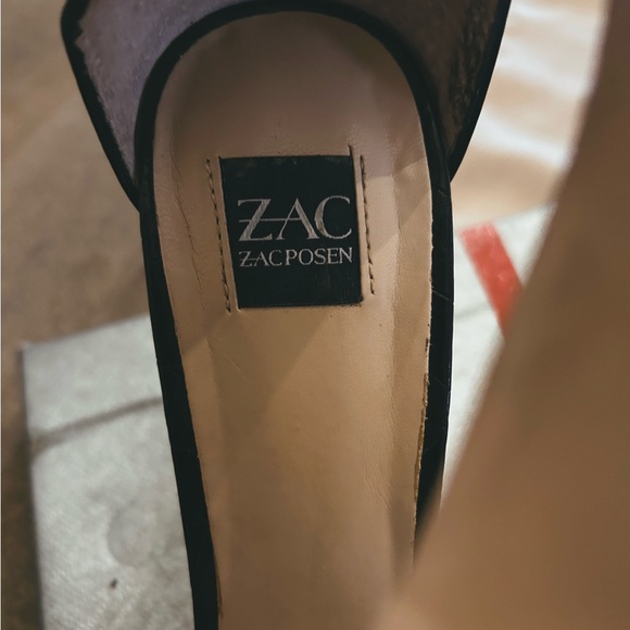ZAC Zac Posen Black Ankle Strap Heels - Picture 3 of 4